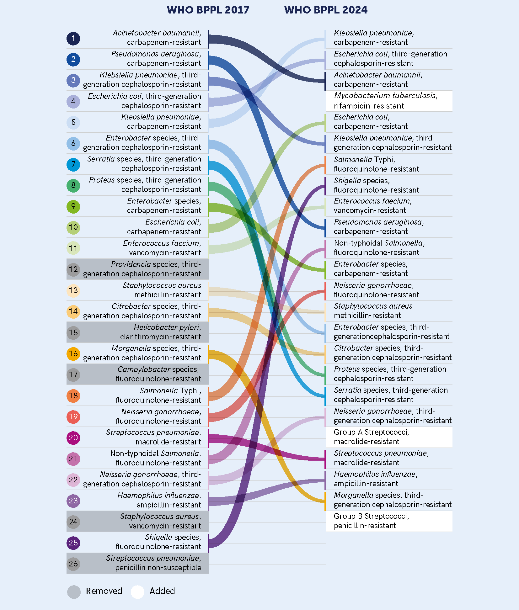 Diagram of changes between 2017 and 2024 BPPL