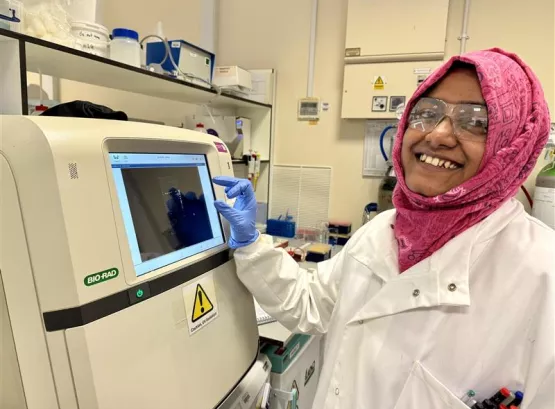 Nadira Rakhi in the lab