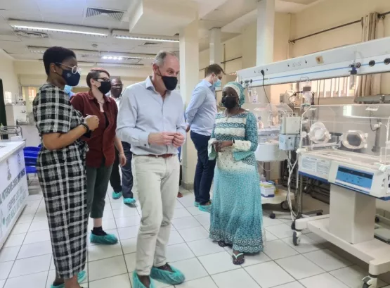 Researchers and clinicians in a hospital in Nigeria
