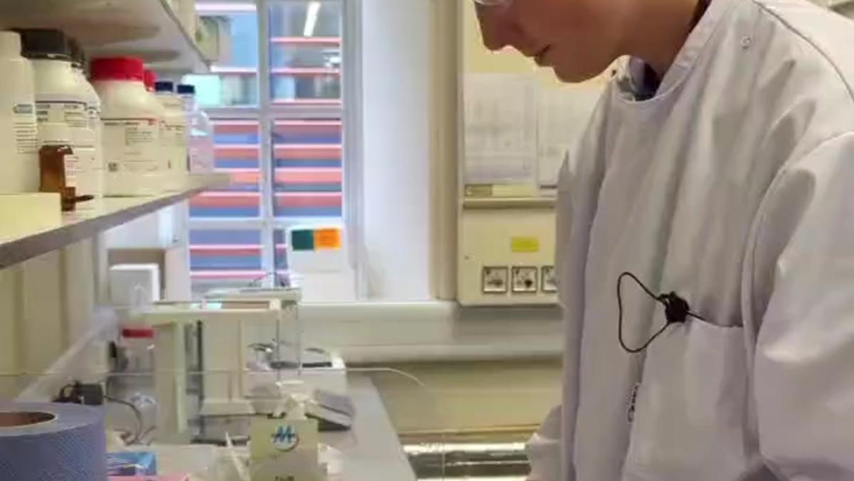 George in the lab